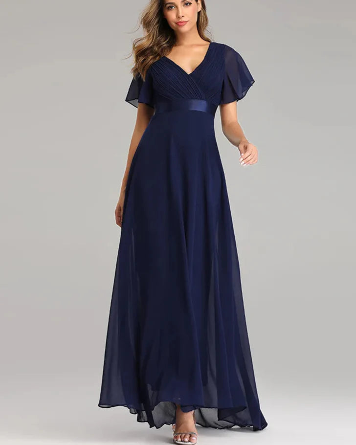 Elegant Plus Size Chiffon Evening Dress A-Line Style