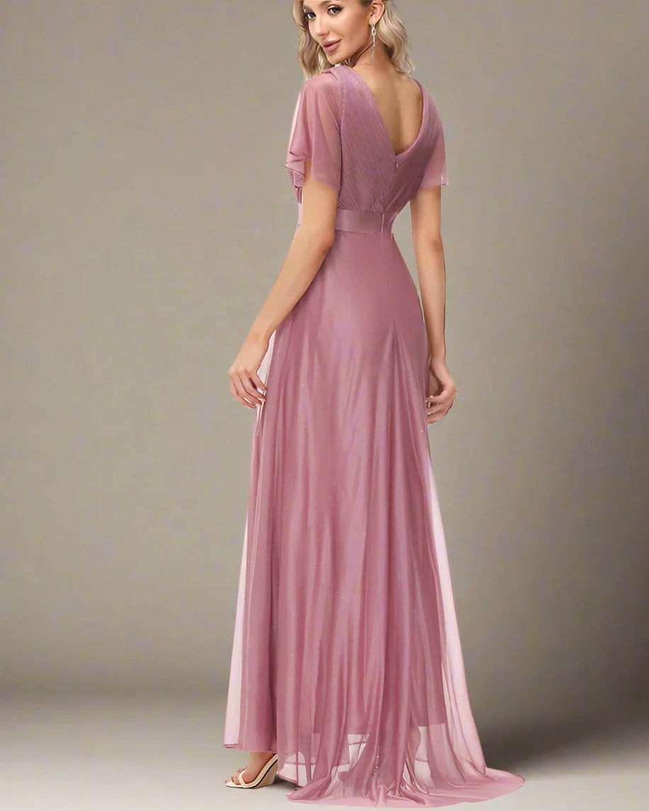 Elegant Plus Size Chiffon Evening Dress A-Line Style