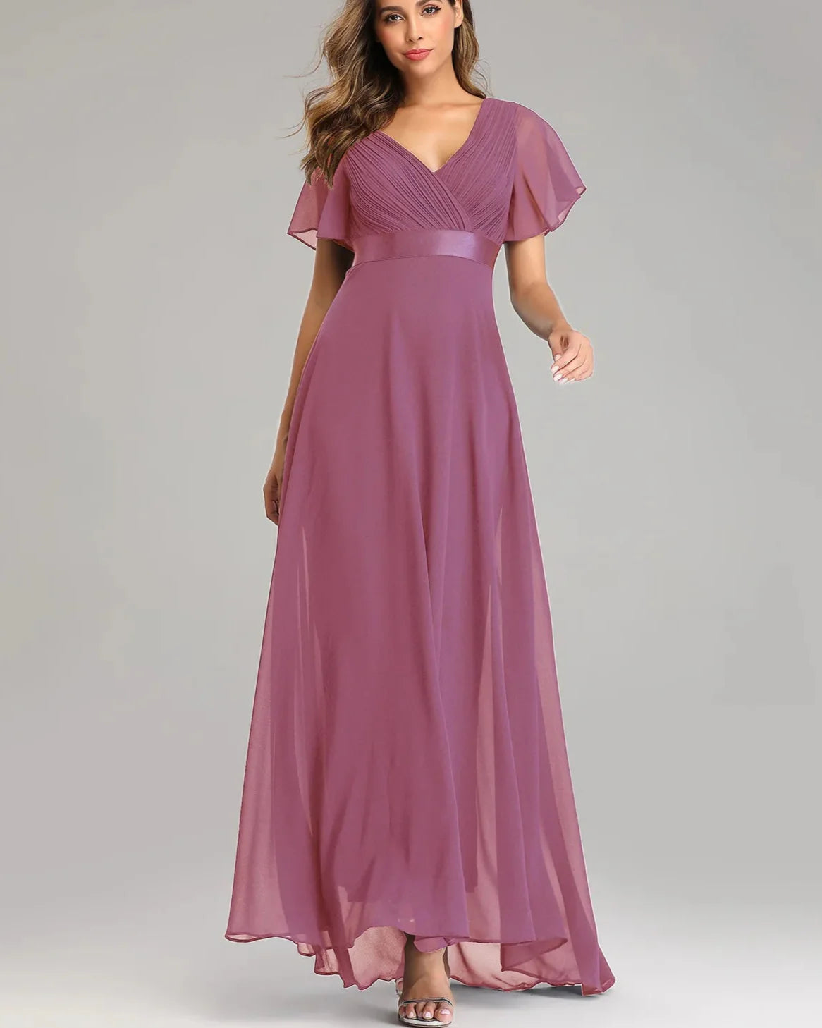 Elegant Plus Size Chiffon Evening Dress A-Line Style