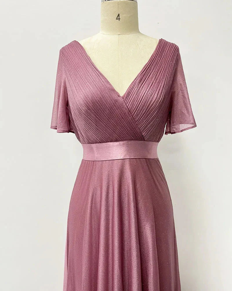 Elegant Plus Size Chiffon Evening Dress A-Line Style
