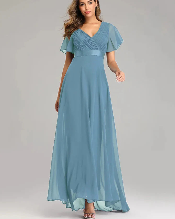 Elegant Plus Size Chiffon Evening Dress A-Line Style