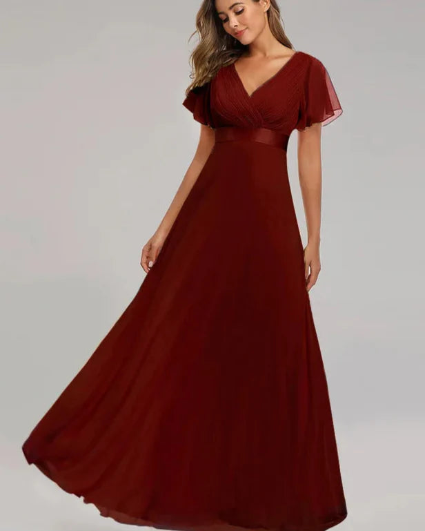 Elegant Plus Size Chiffon Evening Dress A-Line Style