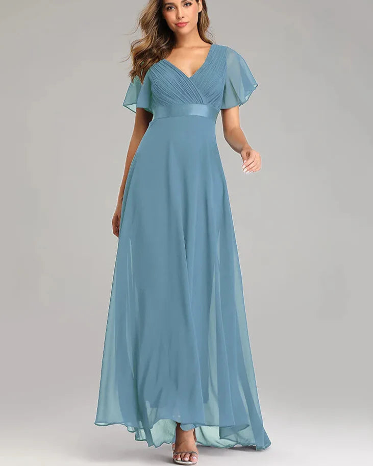 Elegant Plus Size Chiffon Evening Dress A-Line Style