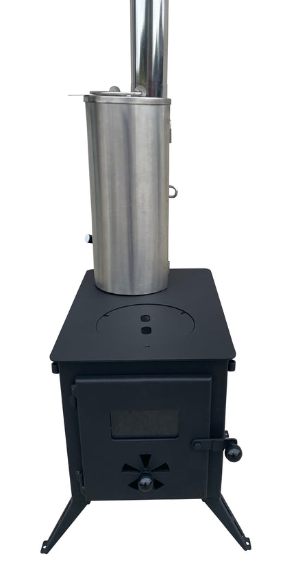 Firebox Portable Wood Stove | 3.5kw 12kg - Water Heater Package