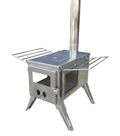 Firebox Flame Clear View Portable Wood Stove | 3.5KW 14KG - Robens Tipi Kit