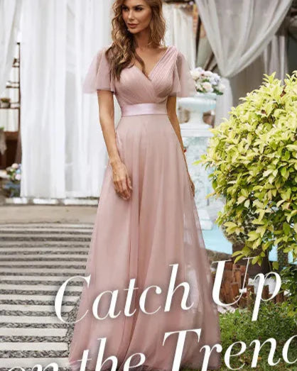 Elegant Plus Size Chiffon Evening Dress A-Line Style