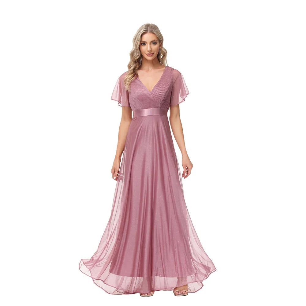 Elegant Plus Size Chiffon Evening Dress A-Line Style