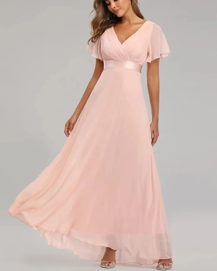 Elegant Plus Size Chiffon Evening Dress A-Line Style