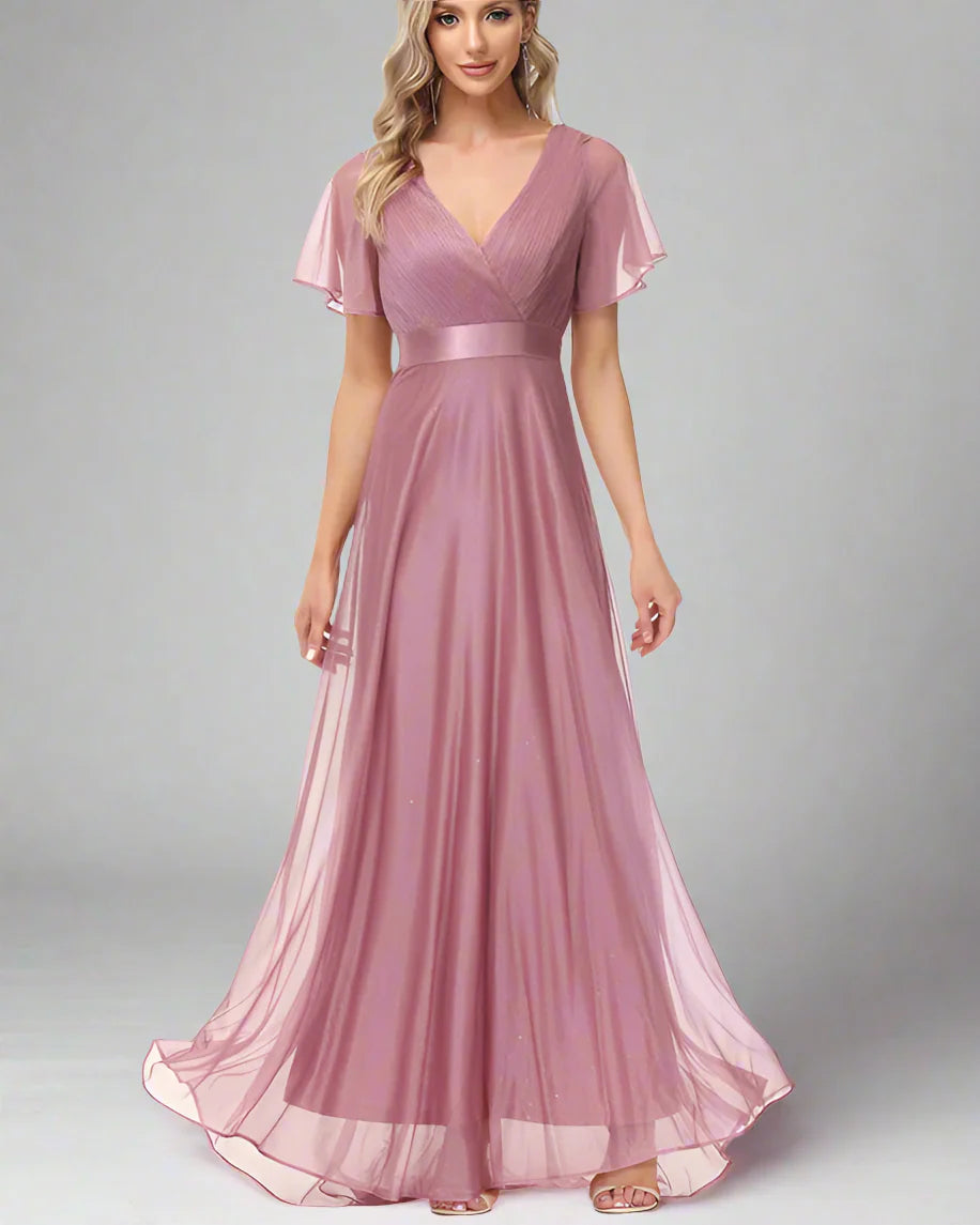 Elegant Plus Size Chiffon Evening Dress A-Line Style