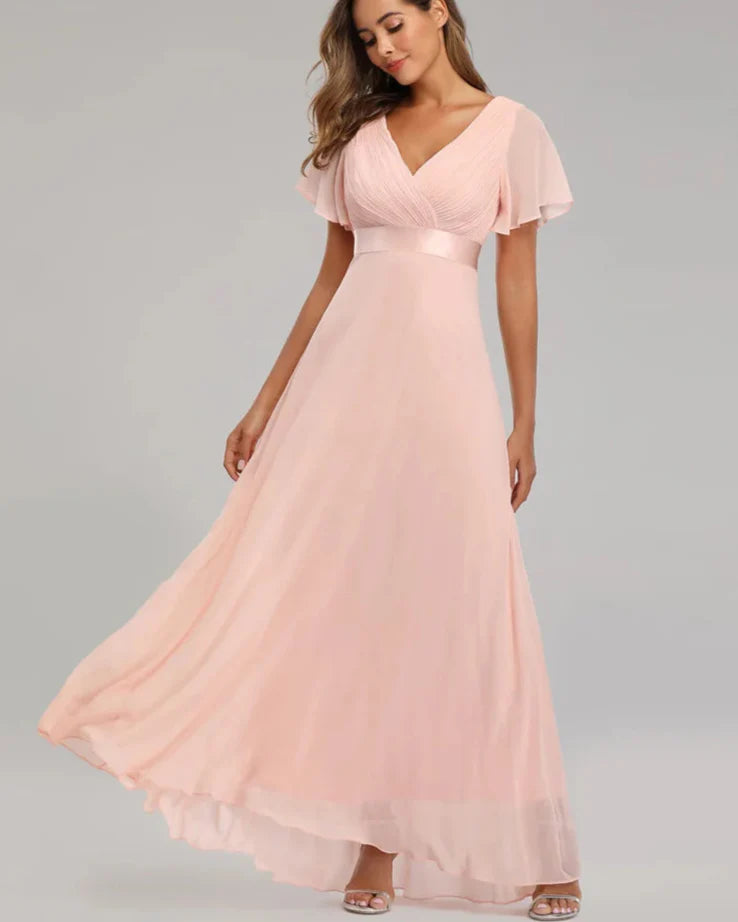 Elegant Plus Size Chiffon Evening Dress A-Line Style