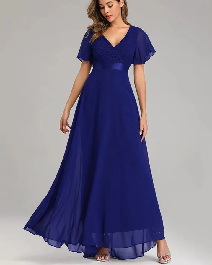Elegant Plus Size Chiffon Evening Dress A-Line Style
