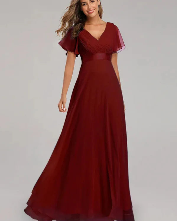 Elegant Plus Size Chiffon Evening Dress A-Line Style