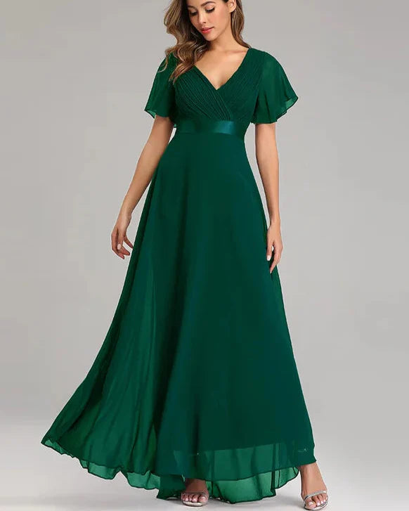 Elegant Plus Size Chiffon Evening Dress A-Line Style