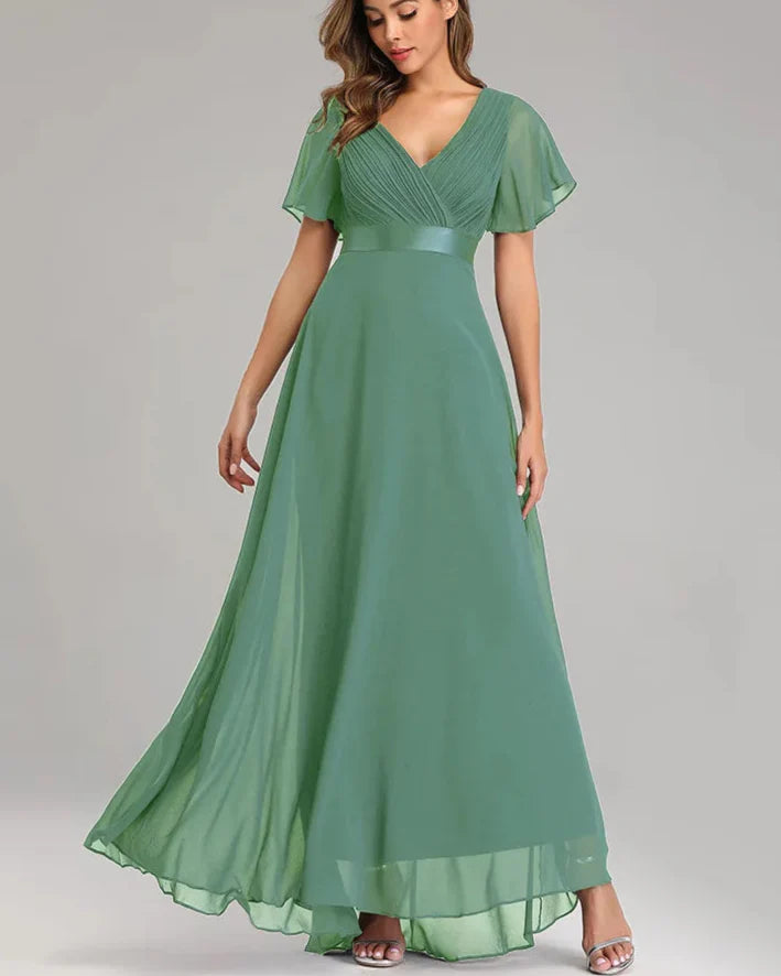 Elegant Plus Size Chiffon Evening Dress A-Line Style
