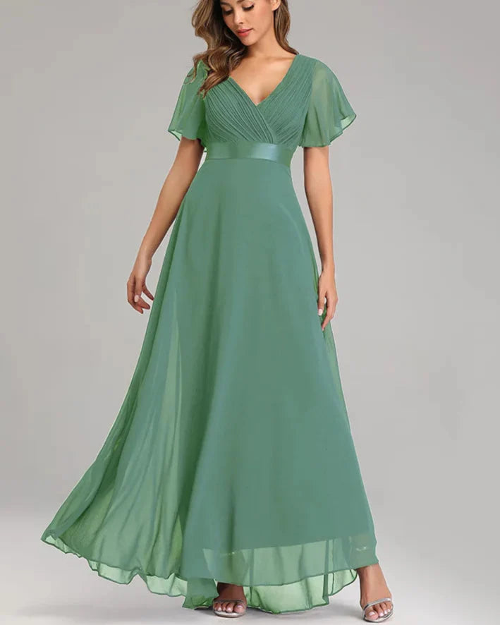 Elegant Plus Size Chiffon Evening Dress A-Line Style